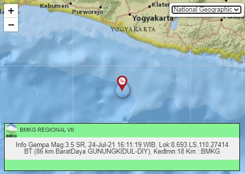 Bantul Dan Gunungkidul Alami 4 Kali Gempa Bumi 23 29 Juli 2021 Yogya Gudegnet