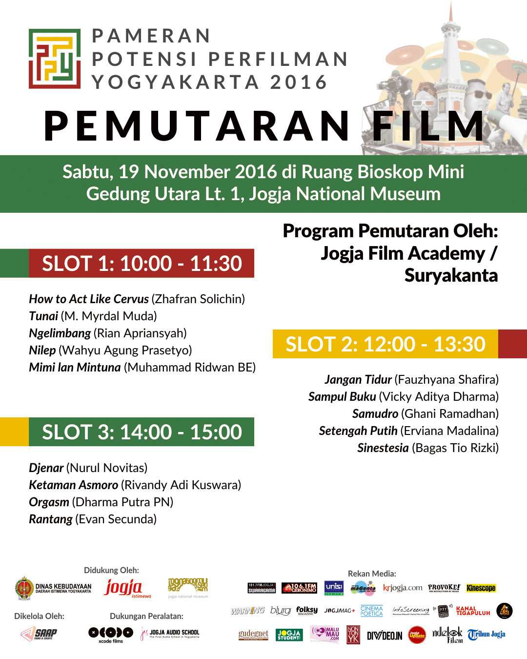 Pameran Potensi Perfilman Yogyakarta 2016 Jogja Film Academy