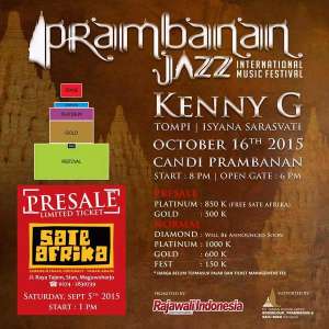 Pengumuman Harga Tiket Prambanan Jazz