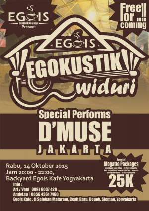 Egokustik Widuri di Egois Cafe Backyard 