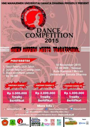 Sanata Dharma University Proudly Presents: Dance Competition 2015