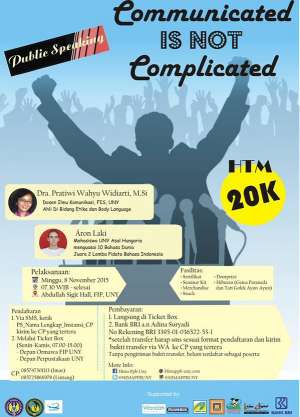 Public Speaking: Communicated is Not Complicated