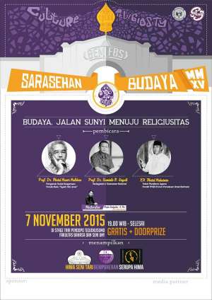 Sarasehan Budaya "Budaya, Jalan Sunyi menuju Religiusitas"