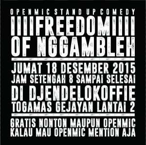 Stand Up Comedy Jogja: Freedom of Nggambleh
