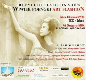 Recycled Flashion Show by Wiwiek Poengki