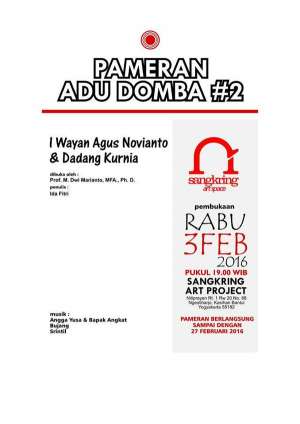 Pameran ADU DOMBA 2 di Sangkring Art Project