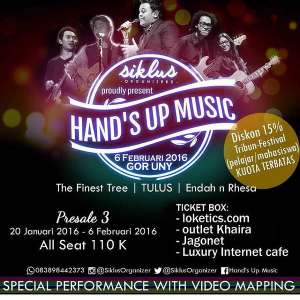 Hands Up Music with Tulus, The Finest Tree, Endah N Rhesa