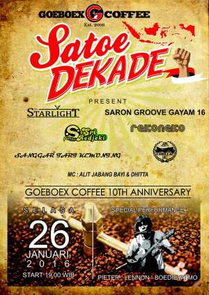 Satoe Dekade Anniversary di Goeboex Coffee