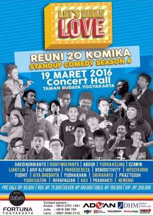 Reuni 20 Komika Standup Comedy di Concert Hall TBY