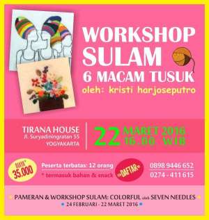 Workshop Sulam 6 macam tusuk
