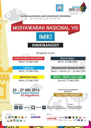 MUNAS IMIKI Jogja | 23-27 Mei 16 | Youth Center Sleman DIY |
