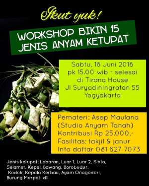 Workshop 15 jenis anyam ketupat