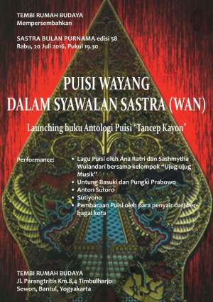 Sastra Bulan Purnama 'Puisi Wayang dalam Syawalan Sastra