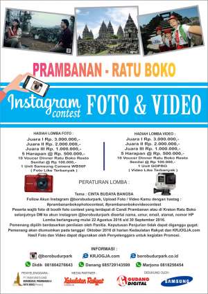 Prambanan - Ratu Boko Instagram Photo & Video Contest | 22 Agustus - 30 September 2016