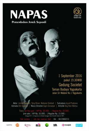 "Napas" Persembahan Jemek Supardi | 01 September 2016 | Gedung Societet TBY