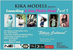 Kika Models Present Launching & Fun Photo Hunt Part 1 | 18 September 2016 | 14.00 WIB | Angkringan Djogja Nyelo