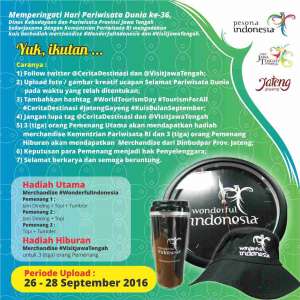 Lomba Upload Foto/Gambar Kreatif | World Tourism Day | 26-28 September 2016