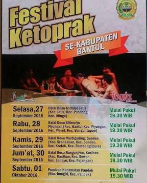 Festival Ketoprak Bantul | 27 sept - 01 Okt 2016 