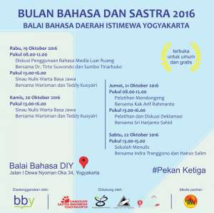 Bulan Bahasa Dan Sastra 2016