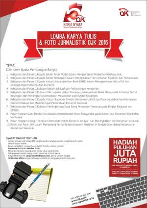 Lomba Karya Tulis & Foto Jurnalistik OJK 2016