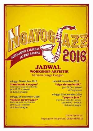 Jadwal Workshop Artistik Ngayogjazz 2016