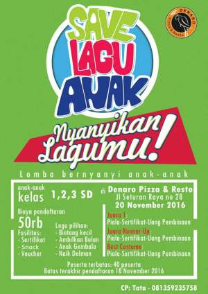 Save Lagu Anak, Nyanyikan Lagumu!