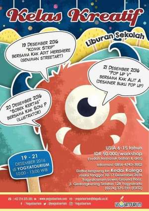 Kelas Kreatif Liburan Sekolah di Yogyatourium
