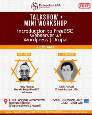 Talkshow + Mini Workshop Introduction to FreeBSD Webserver with Wordpress