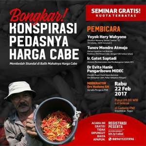 Seminar Gratis " Bongkar Konspirasi Pedasnya Harga Cabe"