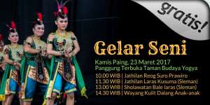 Gelar Seni 23 Maret 2017 Di Panggung Terbuka TBY