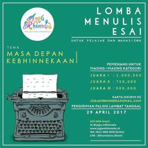 Lomba Menulis Esai Jogja mBhinneka