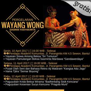 Pagelaran Wayang Wong Gagrak Yogya