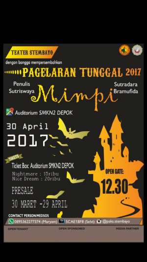 Pagelaran Teater Tunggal Stembayo "Mimpi"