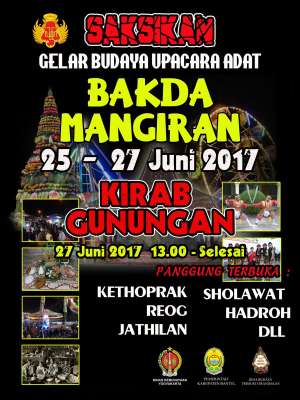 Gelar Upacara Adat Bakda Mangiran