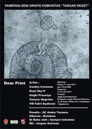 Pameran Seni Grafis Komunitas " Tangan Reget" di JNM
