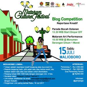 Blog Competition tema Mataram Culture Festival