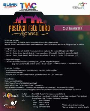 Lomba Menari di Festival Ratu Boko 2017