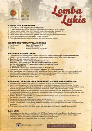 Lomba Lukis Tingkat SD di Festival Jogja Tempo Doeloe
