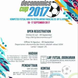 Deconomics Cup 2017 ,Kompetisi Futsal Putra NON Keolahragaan Antar Fakultas se-DIY & JATENG  
