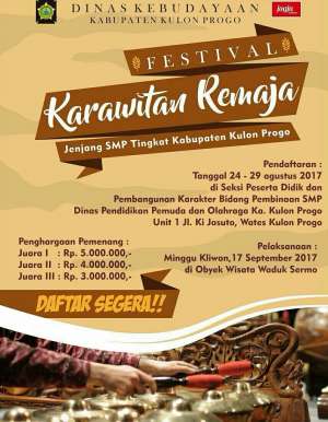 Festival Karawitan Remaja Tingkat SMP Se-Kulonprogo