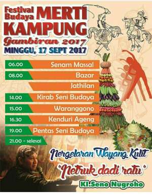 Festival Budaya Merti Kampung Gambiran 2017