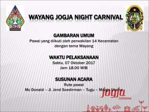 Rute Pawai Wayang Night Carnival 2017