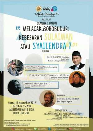 Seminar Umum Melacak Borobudur Kebesaran Sulaiman atau Syailendra