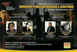 Workshop Penulisan Monolog dan Keaktoran