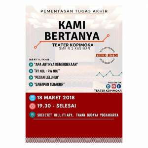 Pementasan Tugas Akhir Teater "Kami Bertanya"