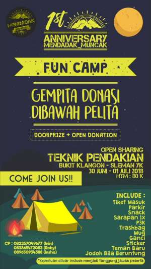 Fun Camp : Gempita Donasi di Bawah Pelita