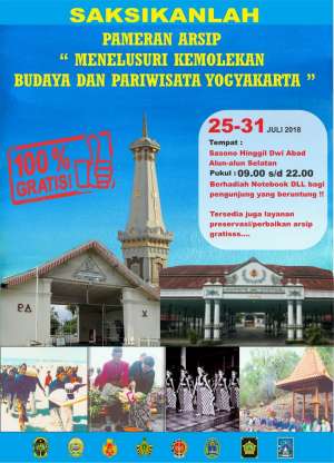 Pameran Arsip BPAD DIY "Menelusuri Kemolekan Budaya dan Pariwisata Yogyakarta