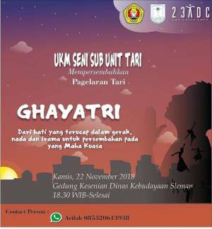 UKM Seni Sub Unit Tari : Ghayatri 