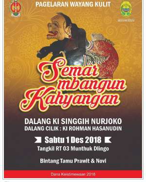 Pagelaran Wayang Kulit: Semar Mbangun Kahyangan