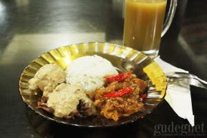 Menu gudeg telur di Andrawina Loka Gudeg Bu Tjitro Yogyakarta